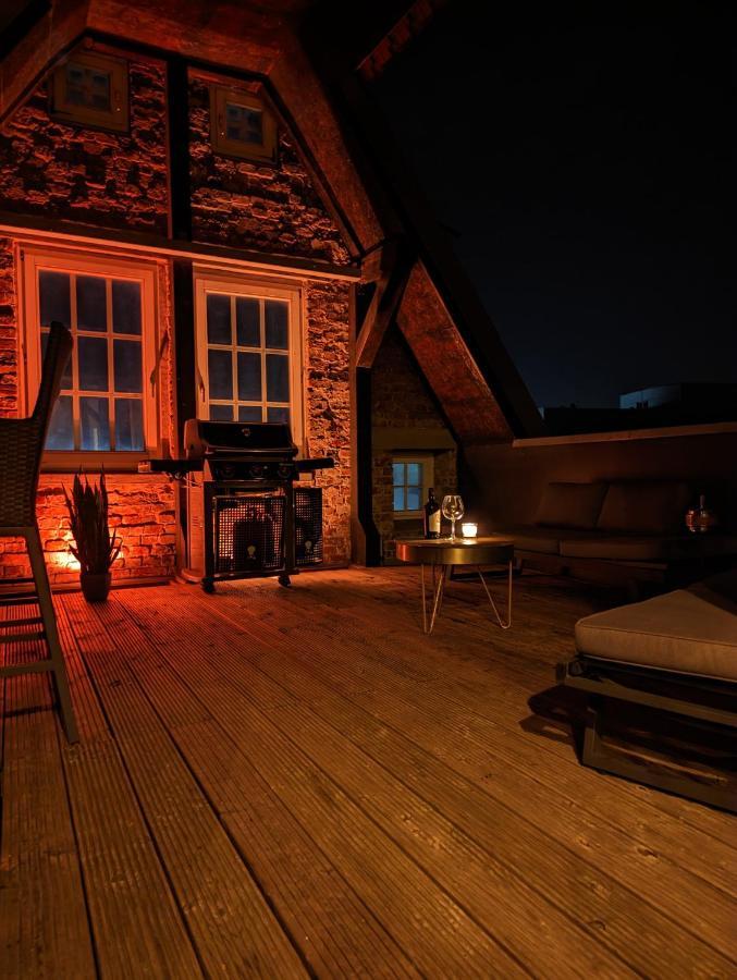 Luxurioeses Penthouse Mit Dachterrasse & Massagesessel Em-Apartments Deutschland Bielefeld Exterior foto